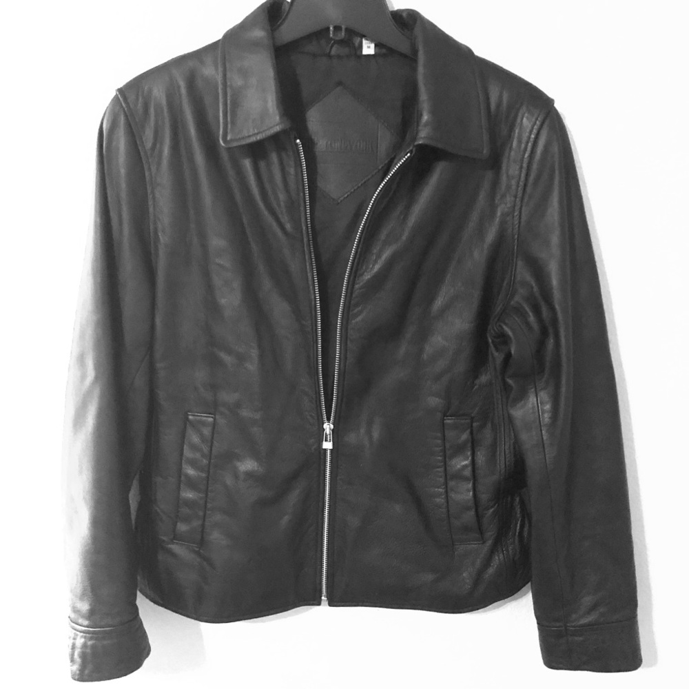 Leather coat